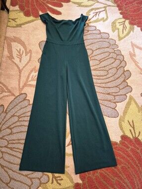 Express Emerald Green Wide Leg Romper Jump Suit Size Small